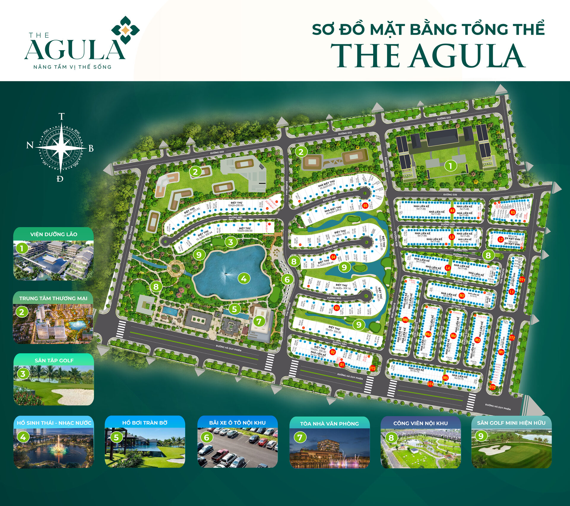 Sơ đồ mặt bằng tổng thể phân khu The AGULA